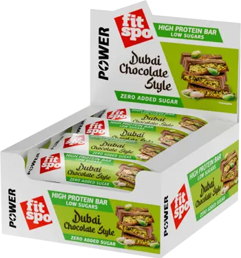 FIT SPO Power Bar - Dubai Chocolate Style Протеинов бар с шамфъстък и кадаиф