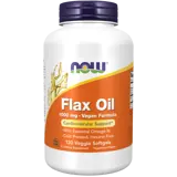 NOW Foods Flax Oil 1000 мг Vegan Formula Ленено Масло - 120 веге гел капсули, 120 дози