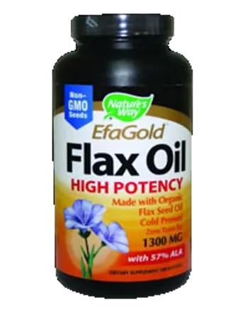 Nature's Way EfaGold Flax Oil High Potency 1300 mg Ленено масло с 57% ALA х 200 гел капсули