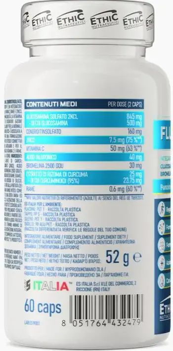 Ethic Nutraceutici FLUID MOTION Caps Подкрепа за здрави стави с Bromelain & BCM95® Curcumin