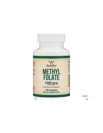 Double Wood Methyl Folate Биологично активна форма на фолиева киселина 1000 µg, 120 капсули