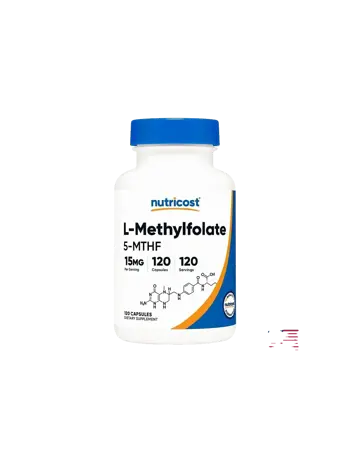 Nutricost L-Methylfolate (5-MTHF) Активна фолиева киселина х 120 капсули