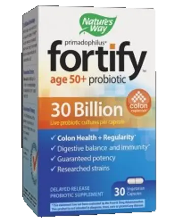 Nature's Way Fortify Age 50+ 30 Billion Active Probiotics За здраве на червата и имунитета х 30 капсули
