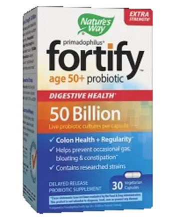 Nature's Way Fortify Digestive Health Age 50+ 50 Billion Active Probiotics Пробиотик за възрастни 50+ х 30 капсули