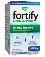 Nature's Way Fortify Dual Action Energy Support 20 Billion Active Probiotics + Vitamin B 30 капсули, 30 Дози