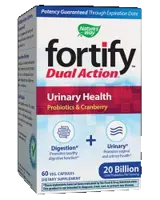 Nature's Way Fortify Dual Action Urinary Health 20 Billion Active Probiotics + Cranberry За здраве на пикочните пътища и вагиналната микрофлора х 60 капсули
