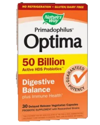 Nature's Way Primadophilus Optima Digestive Balance 50 Billion Active Probiotics 30 капсули