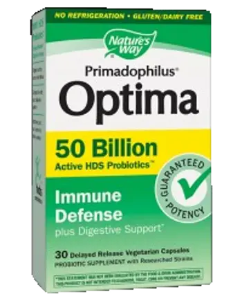 Nature's Way Primadophilus Optima Immune Defense 50 Billion Active Probiotics Пробиотик за имунитет и храносмилане х 30 капсули