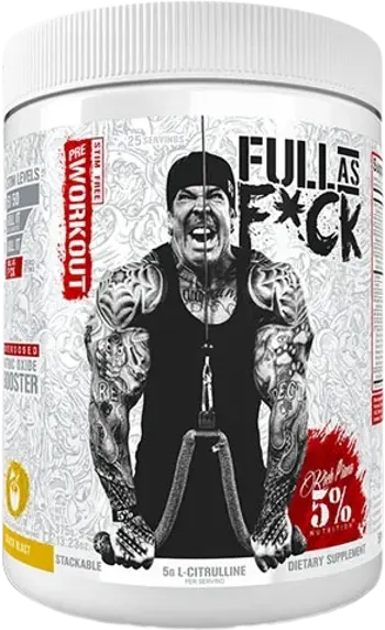 Rich Piana 5% Nutrition Full As F*ck Stimulant Free Pre-Workout Pump Безстимулен предтренировъчен бустер