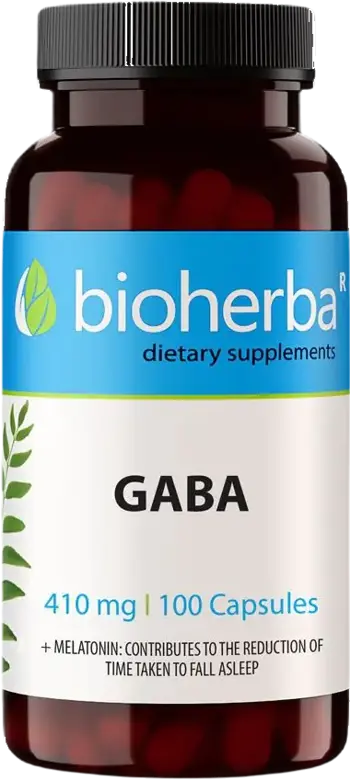 Bioherba GABA 410 mg + Melatonin 1 mg За спокоен сън и намаляване на стреса