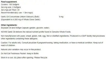 NOW Foods Garlic Oil 1500 mg