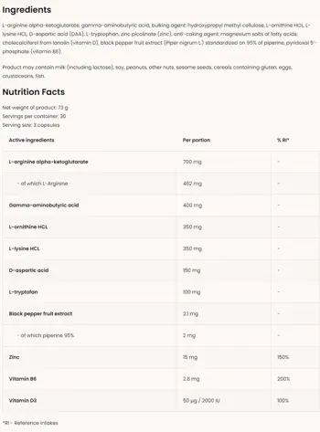 OstroVit GH Booster Extreme Специализирана Формула за Поддържане на Хормоналния Баланс - 90 капсули, 30 дози