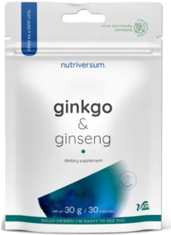 Гинко Билоба със Сибирски Женшен / Ginkgo + Ginseng | Ginkgo Biloba 250 mg + Siberian Ginseng 400 mg