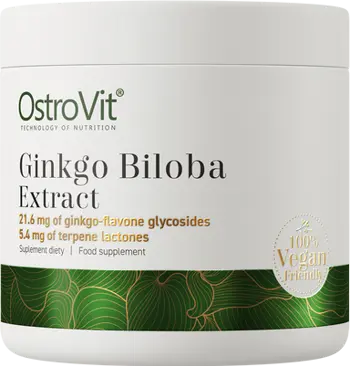 OstroVit Ginkgo Biloba Extract Powder Гинкго Билоба Екстракт на Прах - 50 грама, 555 дози