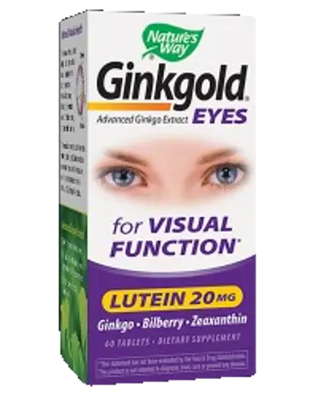Nature's Way Ginkgold Eyes 100 mg За подкрепа на зрението 60 таблетки