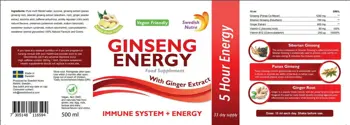Swedish Nutra Ginseng Energy Immune System + Energy