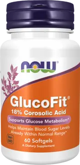 NOW Foods GlucoFit® Banaba Leaf Extract Специализирана Формула В Подкрепа на Въглехидратния Метаболизъм - 60 гел капсули, 60 дози