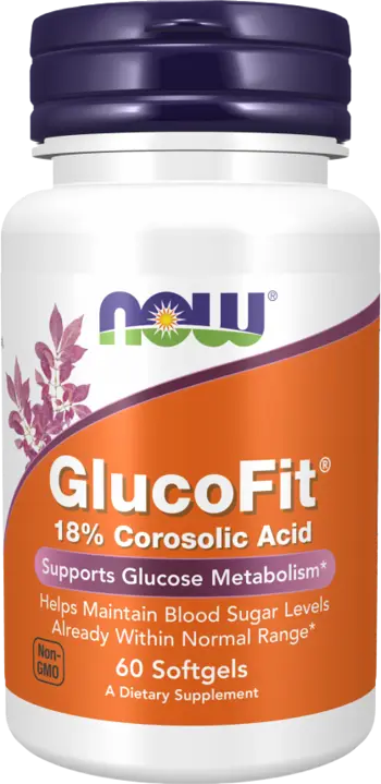 NOW Foods GlucoFit® Banaba Leaf Extract Специализирана Формула В Подкрепа на Въглехидратния Метаболизъм - 60 гел капсули, 60 дози