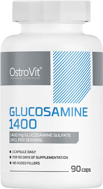 OstroVit Glucosamine 1400 мг Глюкозамин Сулфат - 90 капсули, 90 дози