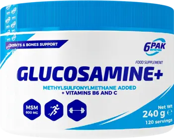 6PAK Nutrition Glucosamine+ Powder Глюкозамин Сулфат + МСМ на Прах - 240 грама, 120 дози