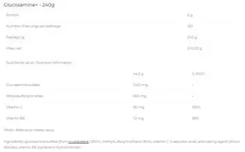 6PAK Nutrition Glucosamine+ Powder Глюкозамин Сулфат + МСМ на Прах - 240 грама, 120 дози