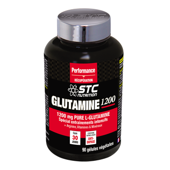 STC Nutrition GLUTAMINE 1200 Чист L-глутамин с аргинин, витамини и минерали х 90 капсули