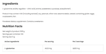 OstroVit Glutamine Powder Ултра микронизиран глутамин