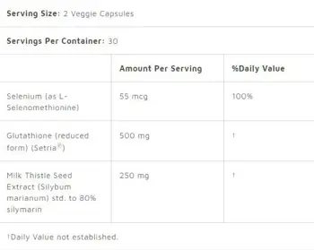 Doctor's Best Glutathione + Milk Thistle Подкрепа за черния дроб и антиоксидантна активност х 60 веге капсули