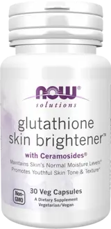 NOW Foods Glutathione Skin Brightener™ with Ceramosides® Глутатион + Ceramosides® - 30 веге капсули, 30 дози