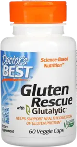 Doctor's Best Gluten Rescue with Glutalytic® Ензими за разграждане на глутен