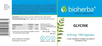 Bioherba Glycine 610 mg Подкрепа за нервната система и съня х 100 капсули