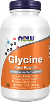 NOW Foods Glycine Powder 3000 мг Глицин на Прах - 454 грама, 151 дози