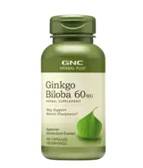GNC Herbal Plus® Гинко Билоба 60 мг - 100 капсули, 100 дози
