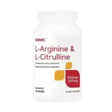 GNC Л-Аргинин 500 mg & Л-Цитрулин 500 mg - 120 каплети, 120 дози