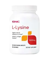 GNC Л- Лизин 1000 мг - 90 вегетариански каплети, 90 дози