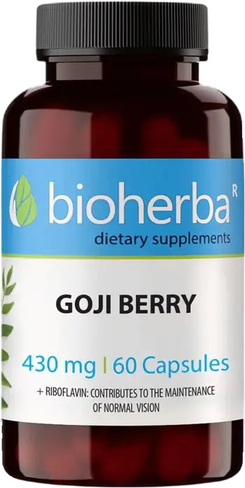 Bioherba Goji Berry 430 mg с Рибофлавин за Зрение и Жизненост