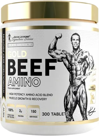 Kevin Levrone GOLD Beef Amino High Potency Amino Acid Blend Телешки Аминокиселини - 300 таблетки, 150 дози