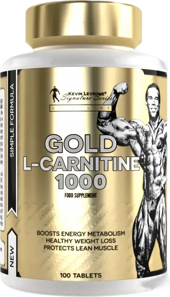Kevin Levrone Gold Line L-Carnitine 1000 мг L-Карнитин Тартрат - 100 таблетки, 100 дози