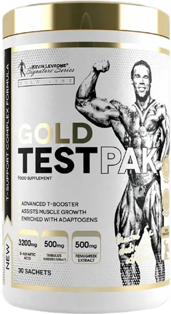 Kevin Levrone Gold Test Pak with DAA, Fenugreek & Tribulus Тестостеронов Бустер - 30 пакета, 30 дози