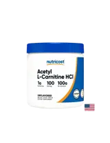 Nutricost Acetyl L-Carnitine HCl Без вкус, 100 грама прах