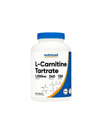 Nutricost L-Carnitine Tartrate Горене на мазнини - Л-Карнитин (тартарат) х 240 капсули