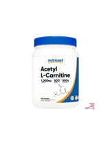 Nutricost Acetyl L-Carnitine Горене на мазнини и мускулна сила, 1000 mg х 500 g, прах