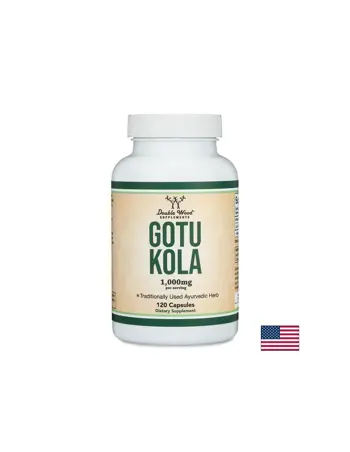 Double Wood Gotu Kola Кръвообращение, красива кожа, мозъчно здраве, 500 mg, 120 капсули