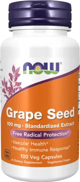 NOW Foods Grape Seed 100 мг Standardized Extract Екстракт от Гроздови Семки