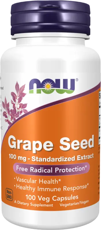 NOW Foods Grape Seed 100 мг Standardized Extract Екстракт от Гроздови Семки