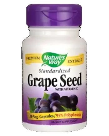 Nature's Way Standardized Grape Seed with Vitamin C 300 mg В подкрепа на сърдечно-съдовата система и кожата х 30 капсули