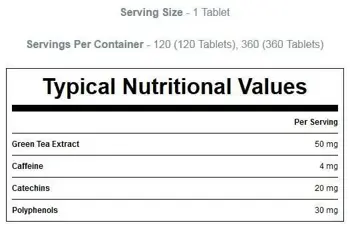 MyProtein Green Tea Extract Зелен Чай Екстракт - 120 таблетки, 120 дози