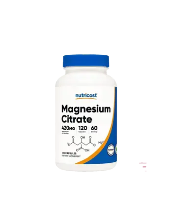 Nutricost Magnesium Citrate Грижа за сърцето и мускулите х 120 капсули