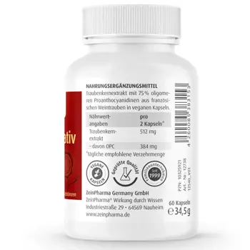 ZEINpharma Гроздови Семки от Френско Грозде 192 mg OPC – Мощен Антиоксидант х 60 капсули