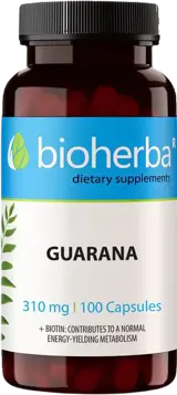 Bioherba Guarana 310 mg Естествен енергиен бустер х 100 капсули